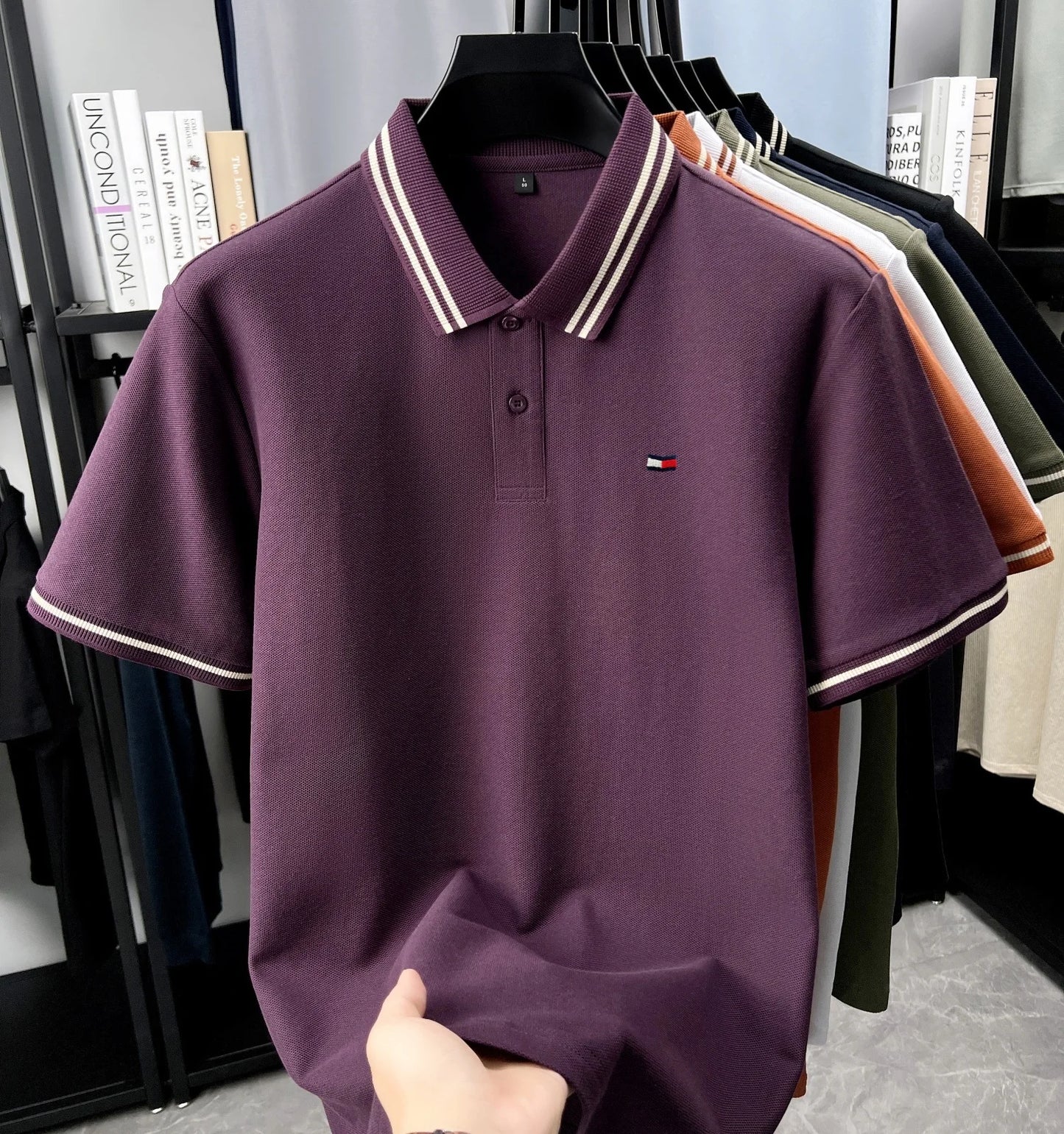 Men's short sleeved polo shirt