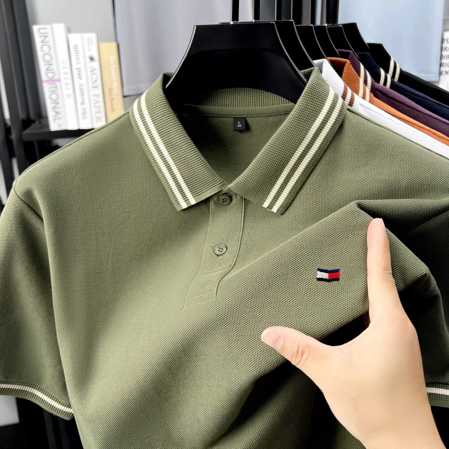 Men's short sleeved polo shirt