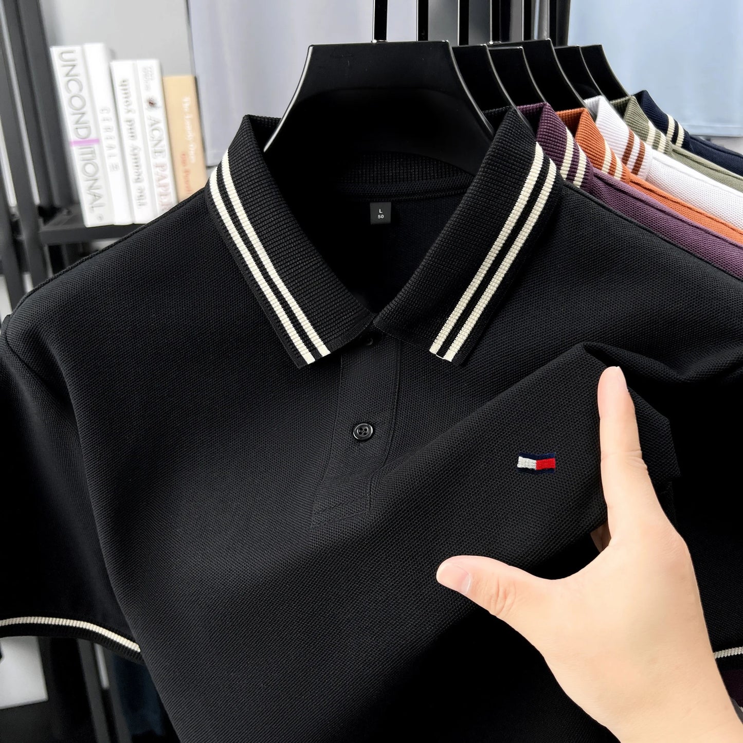 Men's short sleeved polo shirt